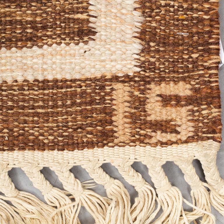 Ingegerd Silow, a carpet, flat weave, ca 197,5 x 137,5-141,5 cm, signed IS.