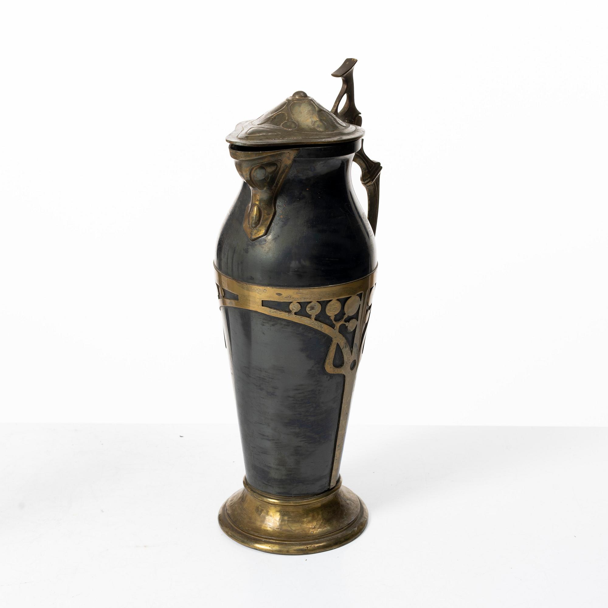 An Art Nouveau pitcher, early 20th century.