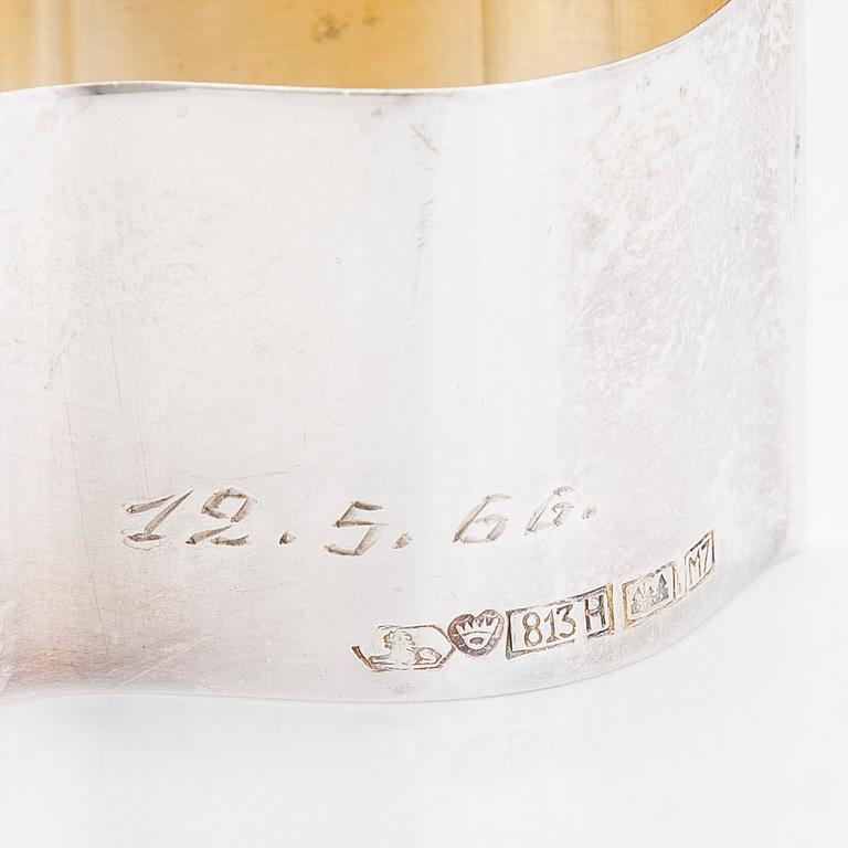 Bestickuppsättning, 158 delar, silver, "Chippendale", Auran Kultaseppä oy, Åbo, och Kultakeskus, Tavastehus 1962-66.
