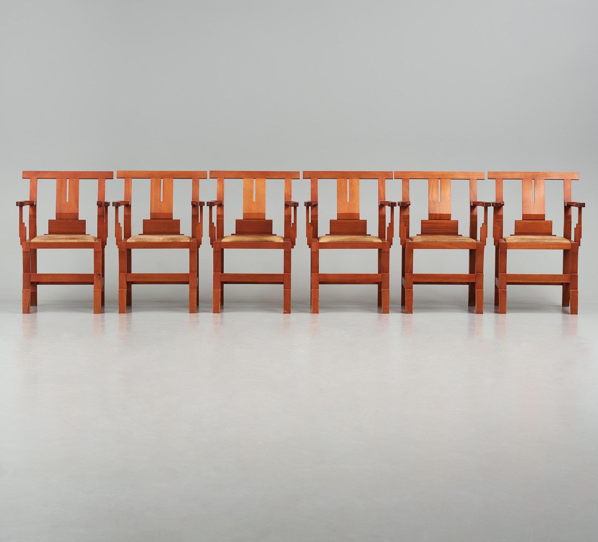 John Kandell, a set of six "Solitär" chairs, Källemo, Värnamo, post 1985.