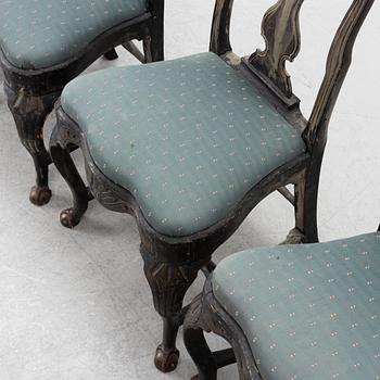 Four chairs, second half of the 18th century, Rococo.