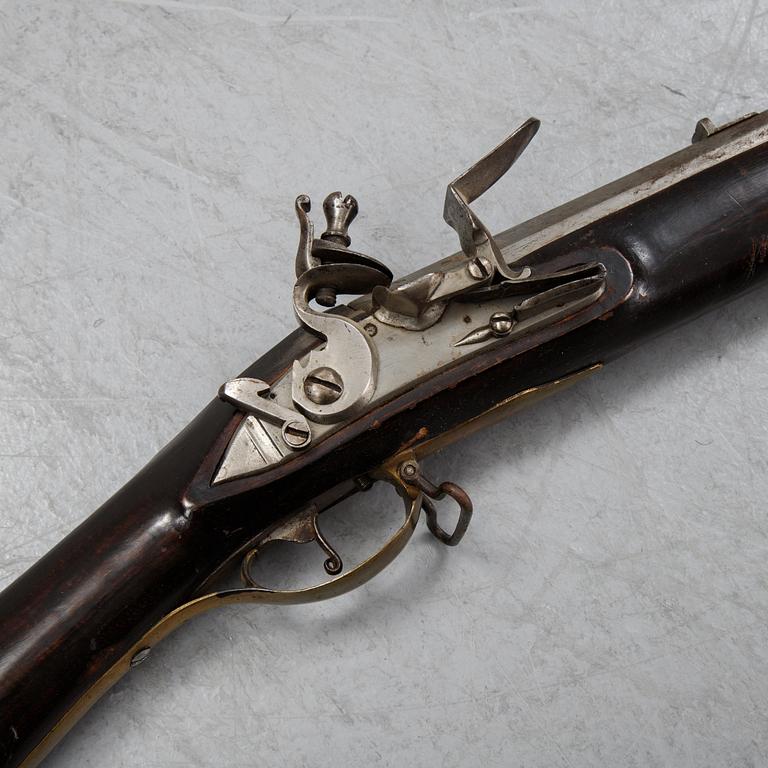 A Swedish flintlock rifle 1788 pattern.