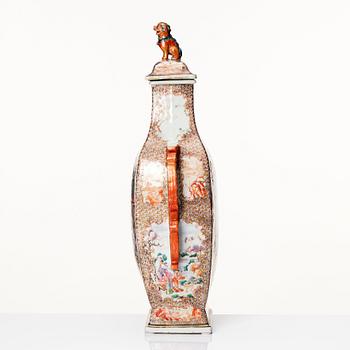 A large famille rose 'Rockefeller-pattern' vase with cover, Qing dynasty, Qianlong (1736-95).