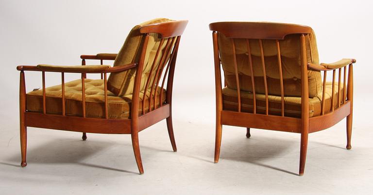 FÅTÖLJER, ett par, "Skrindan", Kerstin Hörlin Holmquist, OPE-möbler.