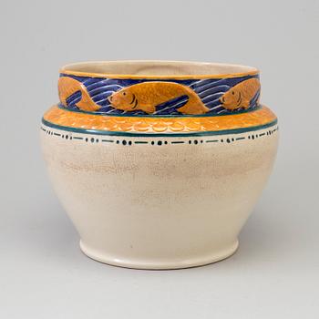 ALF WALLANDER, a creamware plant pot from Rörstrand, early 20th Century.