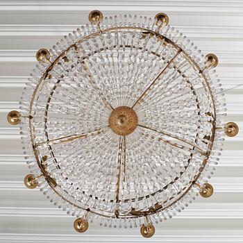 A Swedish Empire ten-light chandelier, early 19th century.