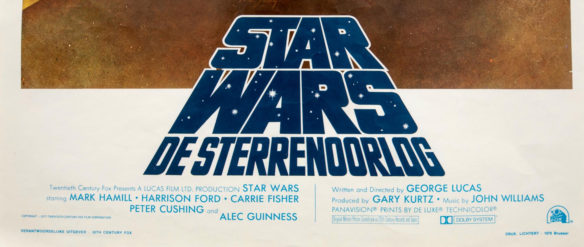 A 1977 Belgian film poster 'Star wars'.