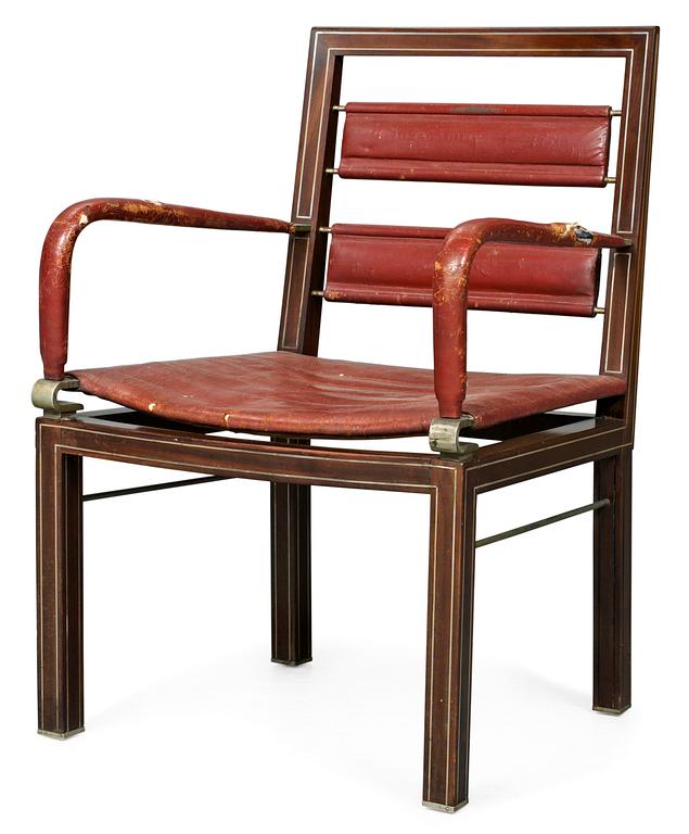 An Axel-Einar Hjorth mahogany easy chair ordered by Torsten Kreuger, Nordiska Kompaniet 1929.