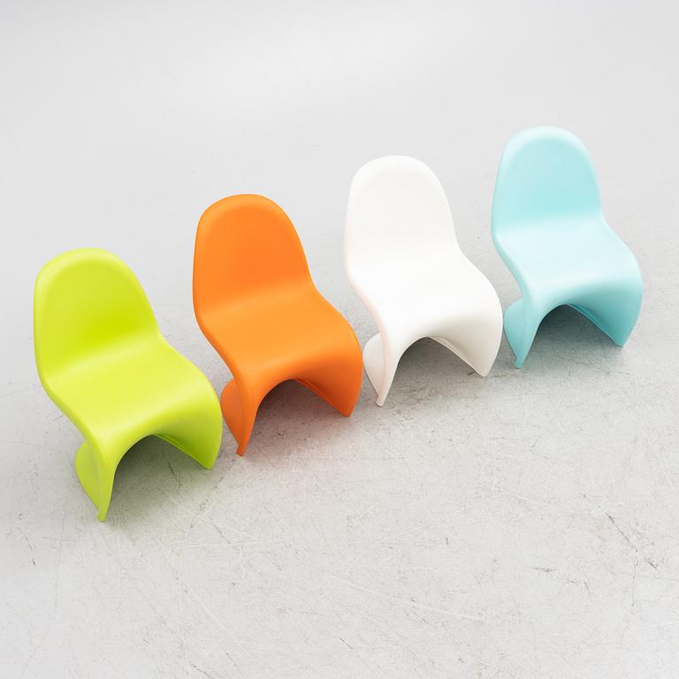 Verner Panton, children's chairs, 4 pcs, "Panton Chair", Vitra.