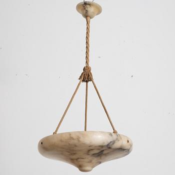 An alabaster ceiling lamp, 1920s.