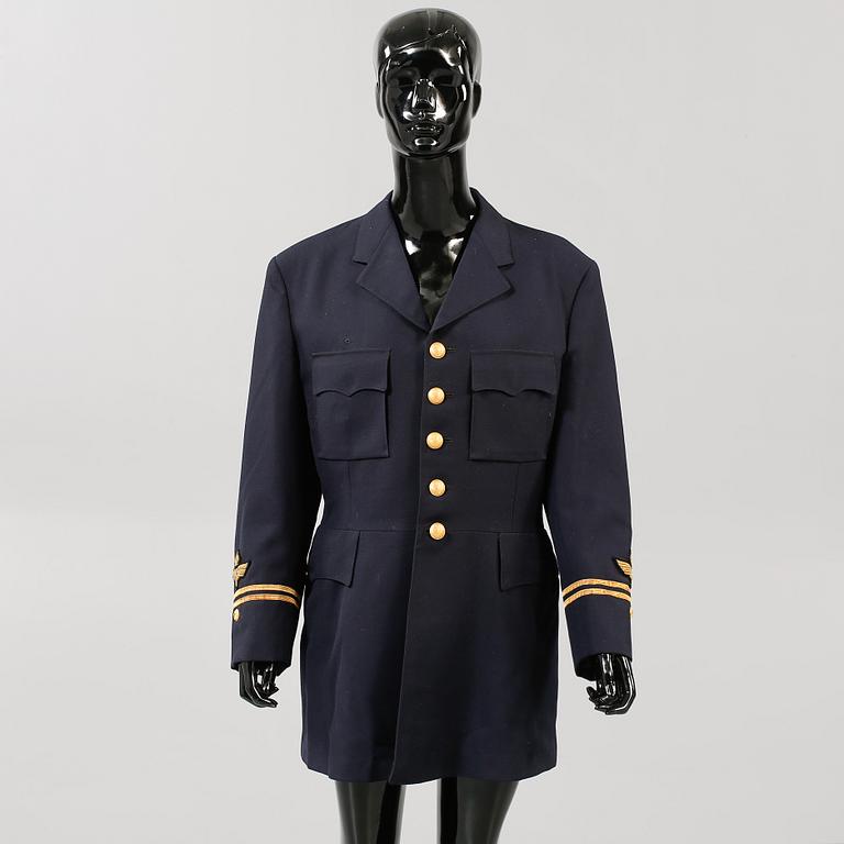 FLYGUNIFORM SAMT FLYGOVERALL, Sverige, 1900-talets andra hälft.