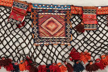 Horse blanket/Decoration Shahsavan semi-antique approx. 66x238 cm.