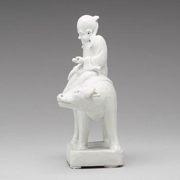 FIGURIN, blanc de chine. Qingdynastin, 1700-tal.