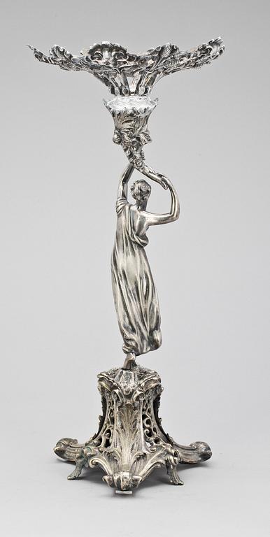 UPPSATSSKÅL, vitmetall, 1900-tal.