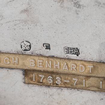 A Baltic Rococo silver casket, mark of Friedrich Bernhard Alberts, Riga 1763-1778.