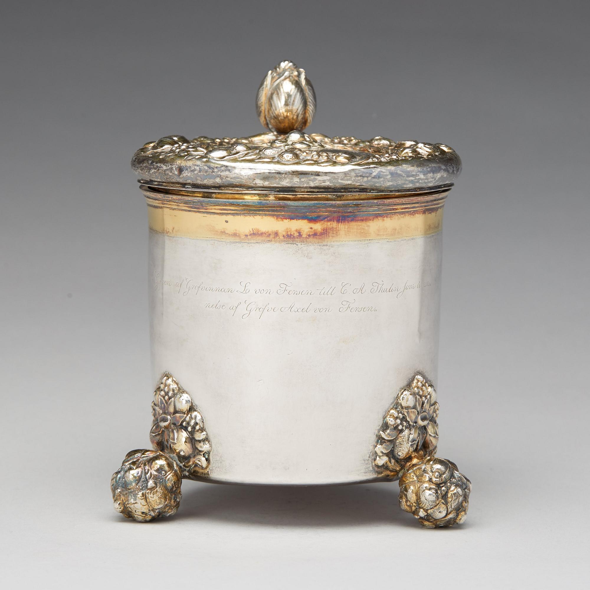 Johann Christoph Holst, dryckeskanna, silver, Reval (verksam 1698-1710).
