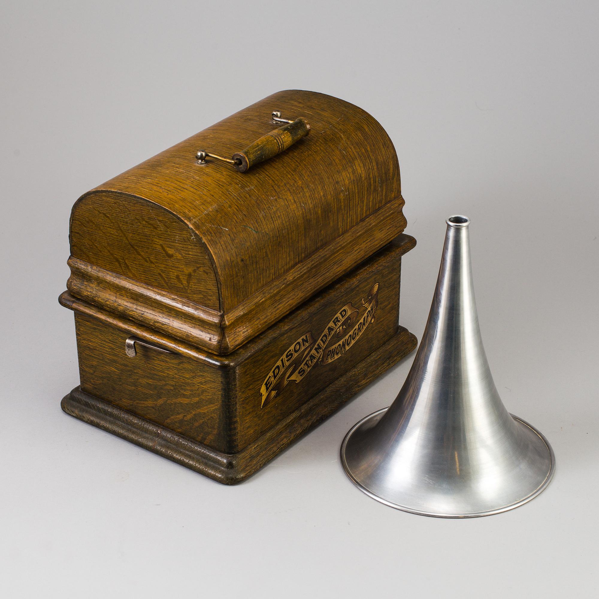 A phonograph, Edison, late 19th century.