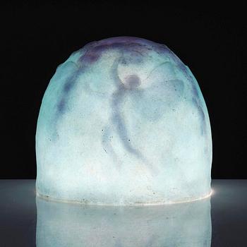 Agnes de Frumerie, a pâte de verre lamp shade/sculpture, Sweden, 1920s.