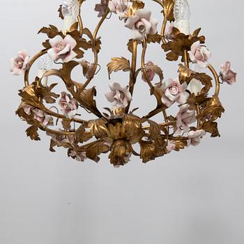 Ceiling lamp Louis XV style, first half of the 20th century.