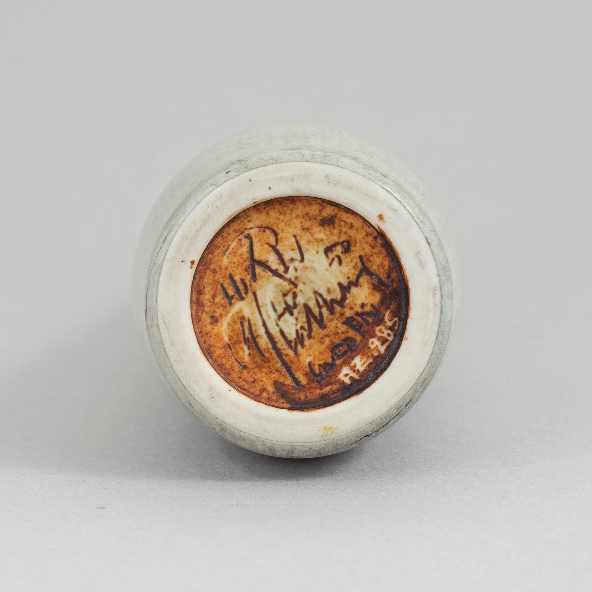 A unique Carl-Harry Stålhane vase, Rörstrand, probably 1956.