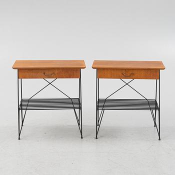 A pair of bedside tables, mid 20th Century.