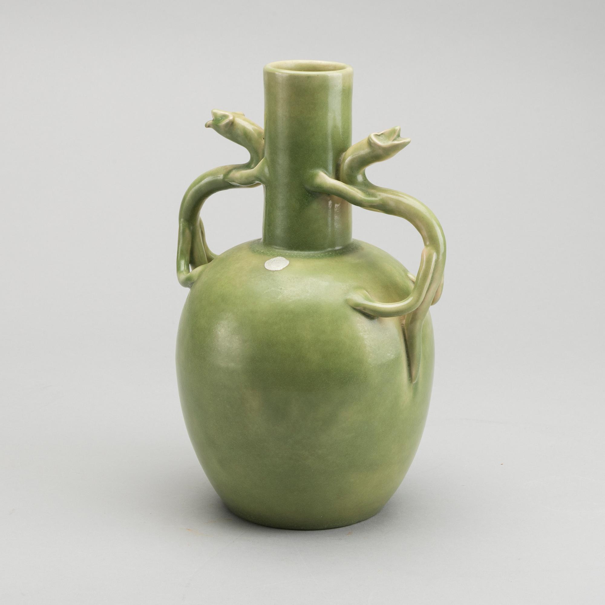 EVA JANCKE BJÖRK, vas, glaserad keramik, Bo Fajans, Gefle.