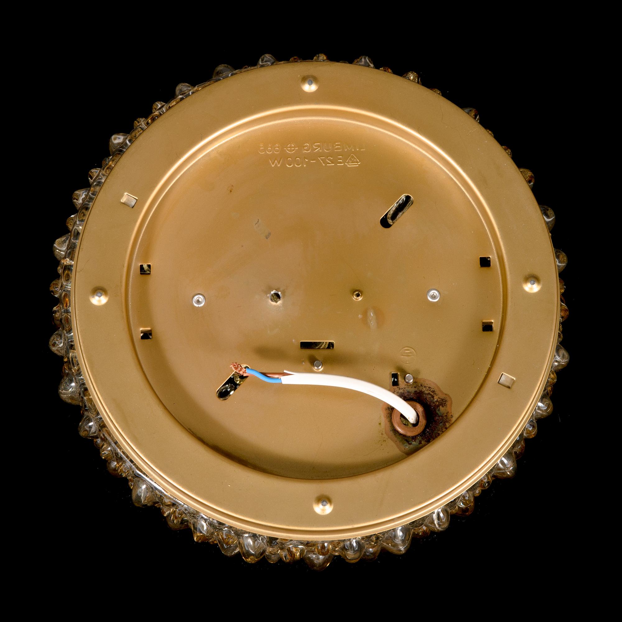 Helena Tynell, A glass ceiling/wall light, model 665 for Glashütte Limburg, Germany 1960s-70s.