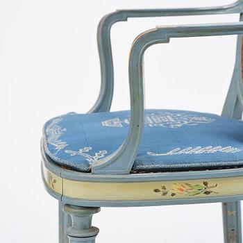 Carl Malmsten, a pair of Swedish Grace chairs, cabinetmaker Albin Johansson, Stockholm, for Villa Kvikkjokk, 1927.