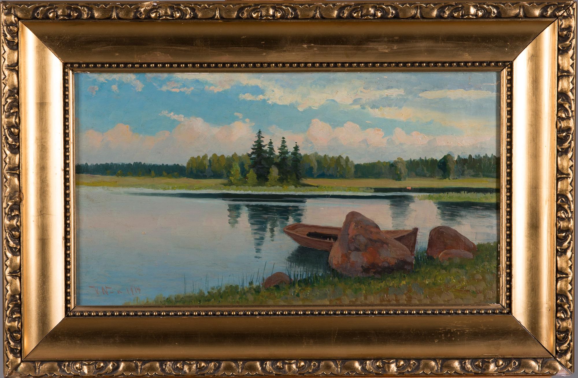 VIKTOR NIKKANEN, olja på duk, signerad och daterad 1914.