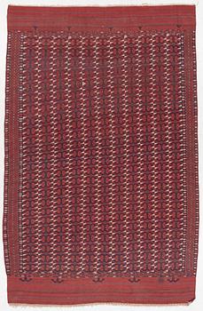 An antique, flat-woven 'Maroofandi', Yomut, Western Turkmenistan, approx. 317 x 207 cm.