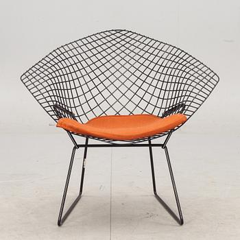 FÅTÖLJ, "Diamond chair" Harry Bertoia. 1900-talets andra hälft.