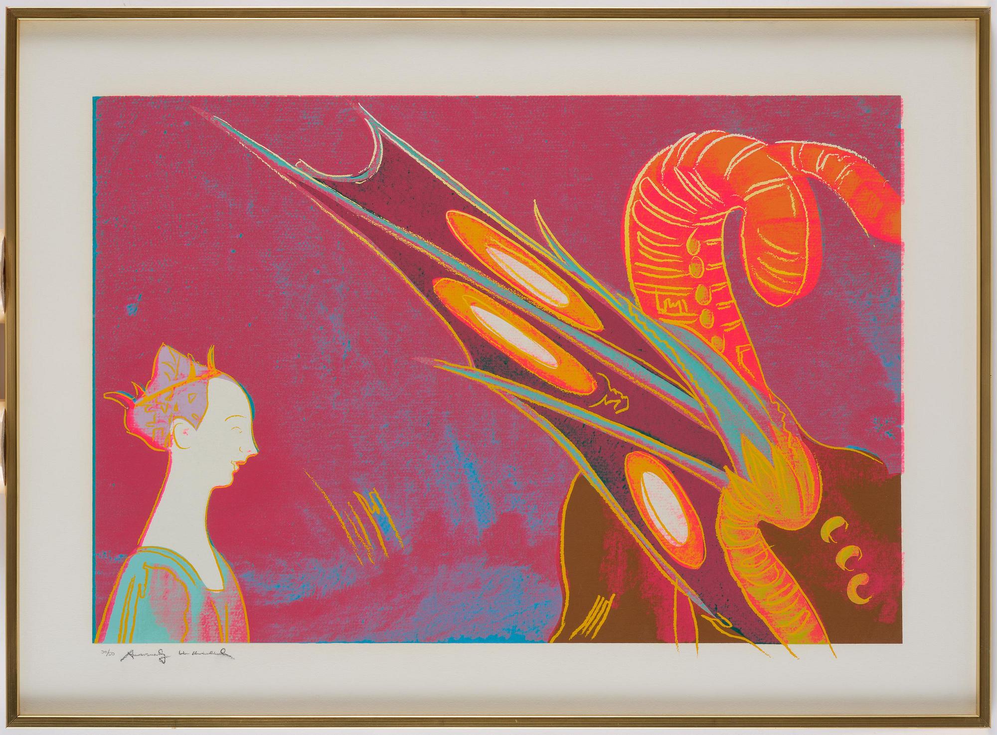 Andy Warhol, "Paolo Uccello, St. George and the Dragon", from: "Details of Renaissance Paintings".