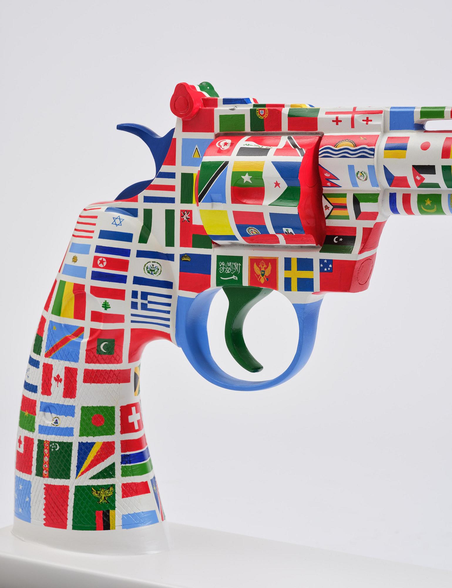 Carl Fredrik Reuterswärd, "One World for Non-Violence".