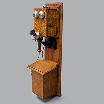 A wall telephone, signed Romberg, Chicago, U.S.A.