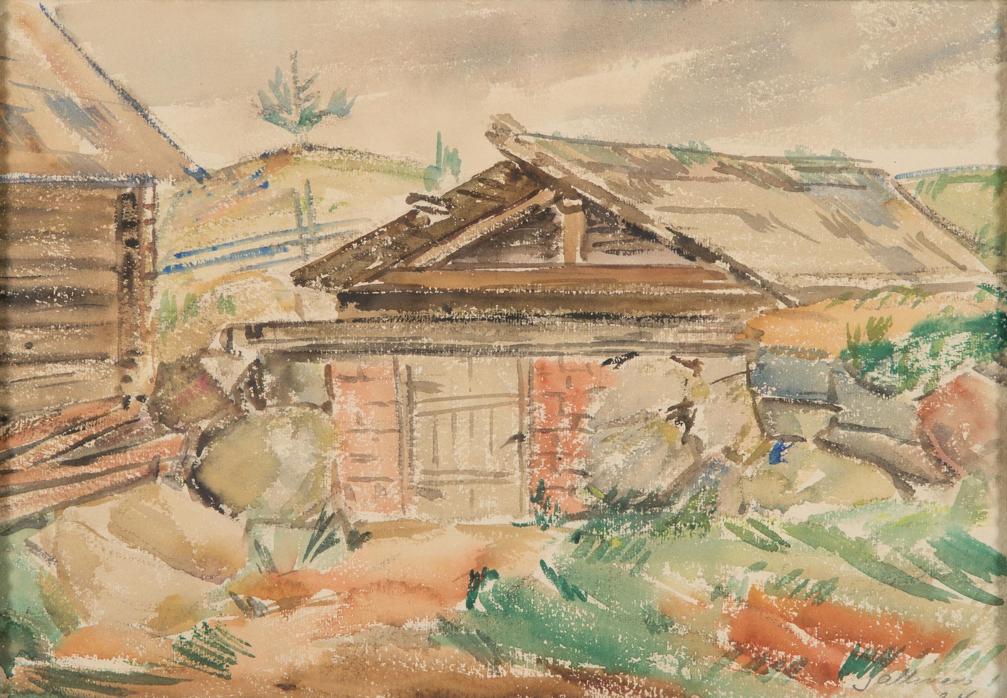 Tyko Sallinen, akvarell, signerad och otydligt daterad.