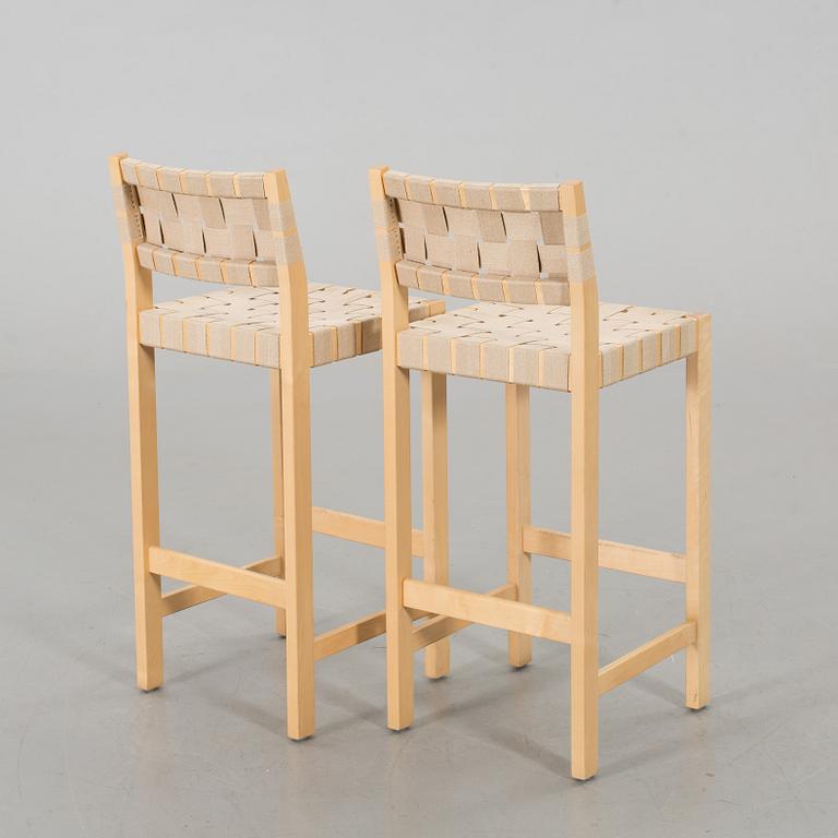 ALVAR AALTO, a pair of bar stools.