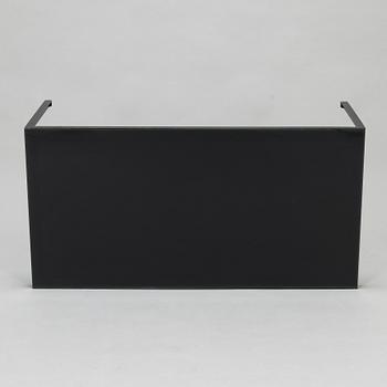 A black glass coffee table, second half of the 20th century.