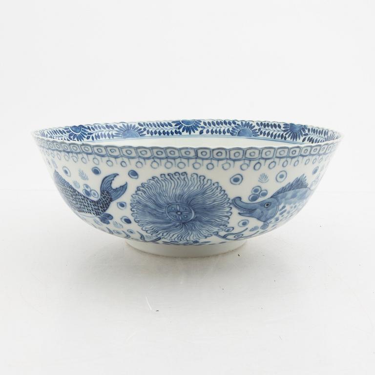 Skål Kina Kangxi-stil sekelskiftet 1900 porslin.