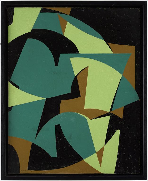 HARRY BOOSTRÖM, oil on panel, signed Booström, dated -54 on verso.