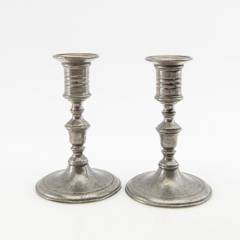 Candelabra 3 pairs late 19th century/around 1900 tin.