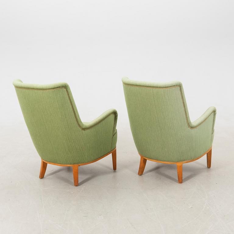 Armchairs, a pair of Nordiska Kompaniet (NK), mid-20th century,.