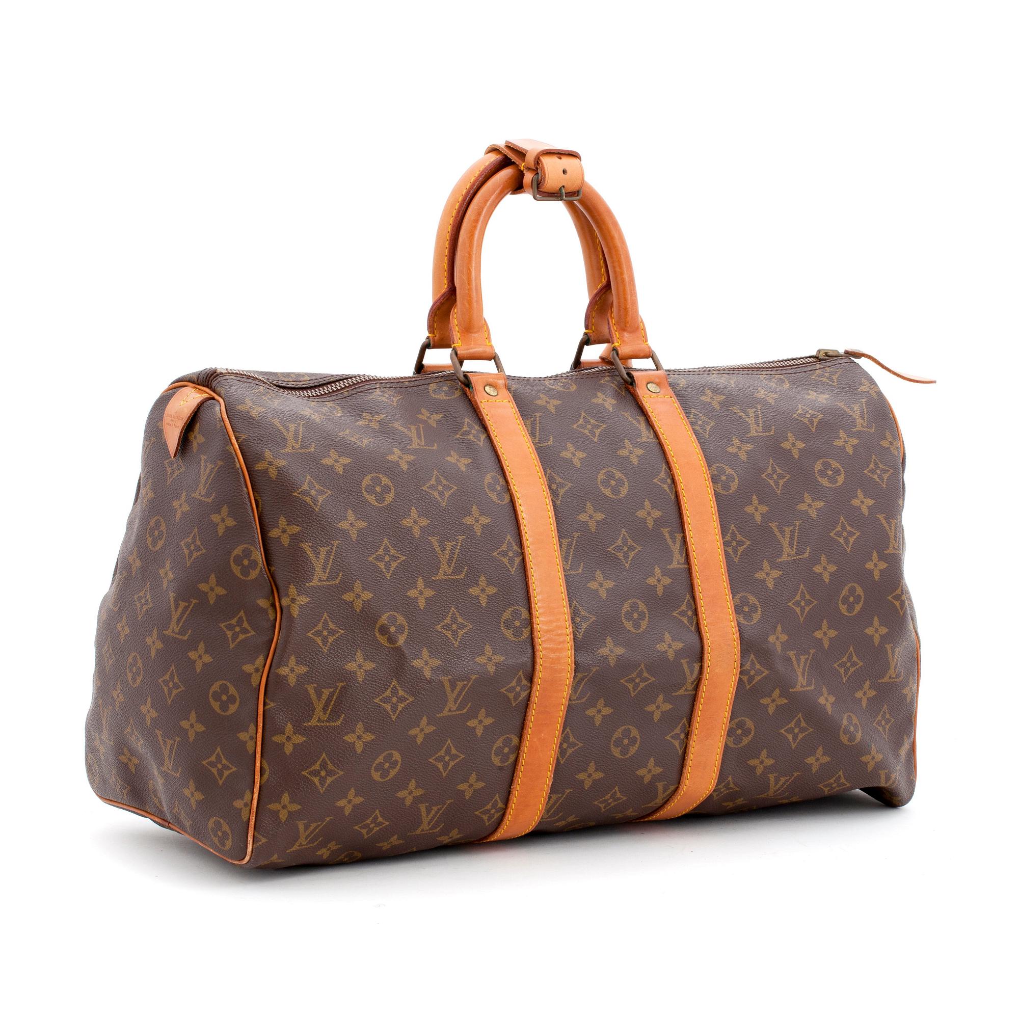 LOUIS VUITTON, a monogram canvas weekendbag, "Keepall  45".