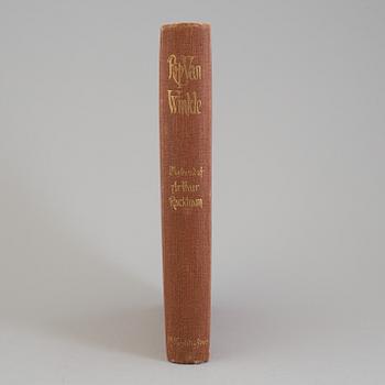 BOK, "Rip van Winkle", Washington Irving. Med egenhändig tillskrift och datum 1907 av John Bauer till dennes fru Esther.