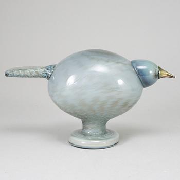 OIVA TOIKKA, a glass bird, Pigeon (Pulu) 2008–2010, signed O. Toikka Nuutajärvi.