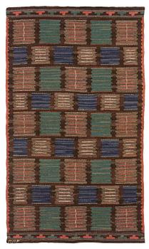 Märta Måås-Fjetterström, a tapestry, 'Plador', flat weave, c 170 x 100 cm, signed MMF.