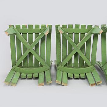 Alvar & Aino Aalto, Four early 1950s 'Aurinko' (Sun-serial) garden chairs, model 910  for O.Y. Huonekalu- ja Rakennustyötehdas A.B.