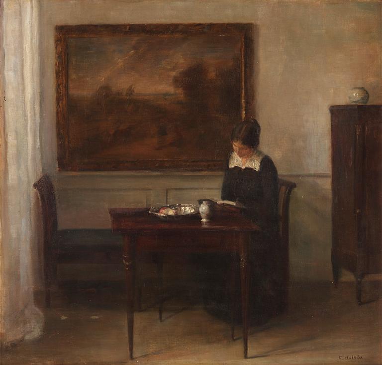 Carl Holsoe, Interior with the Artist's Wife.