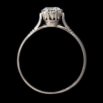 A RING, brilliant cut diamond, 18K white gold.