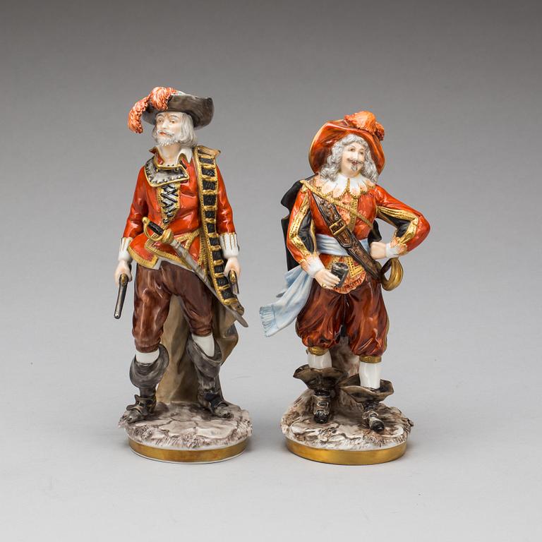 FIGURINER, 2 st, porslin, Tyskland, Unterweissbach. 1900-tal.