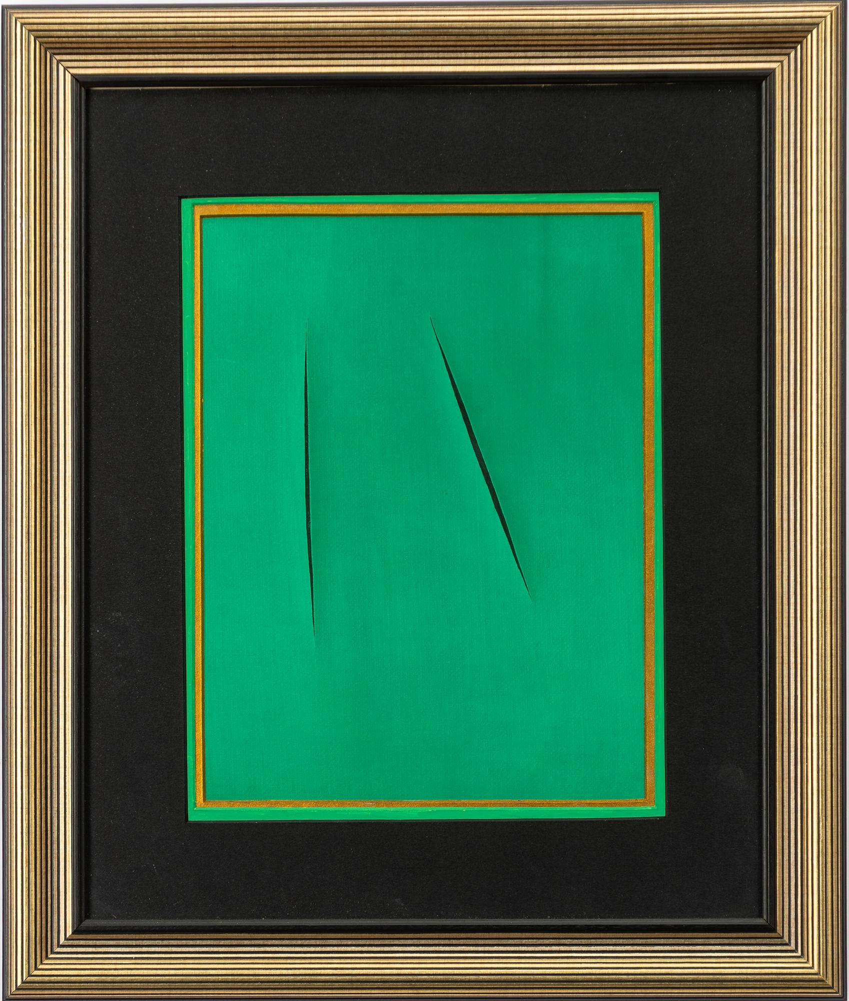 Lucio Fontana, efter, "Concetto Spaziale" ur "San Lazarro et ses".